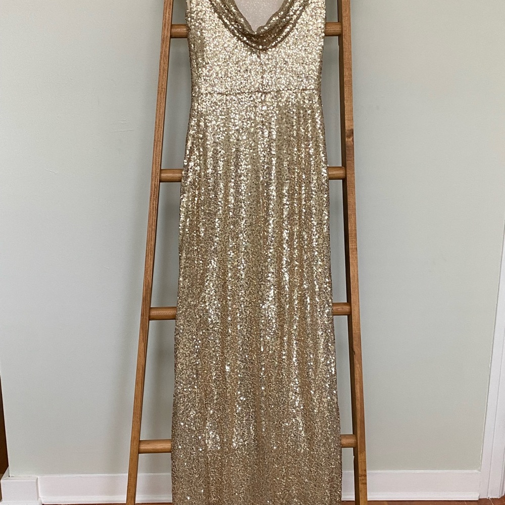 Gold Sequin Evening Gown